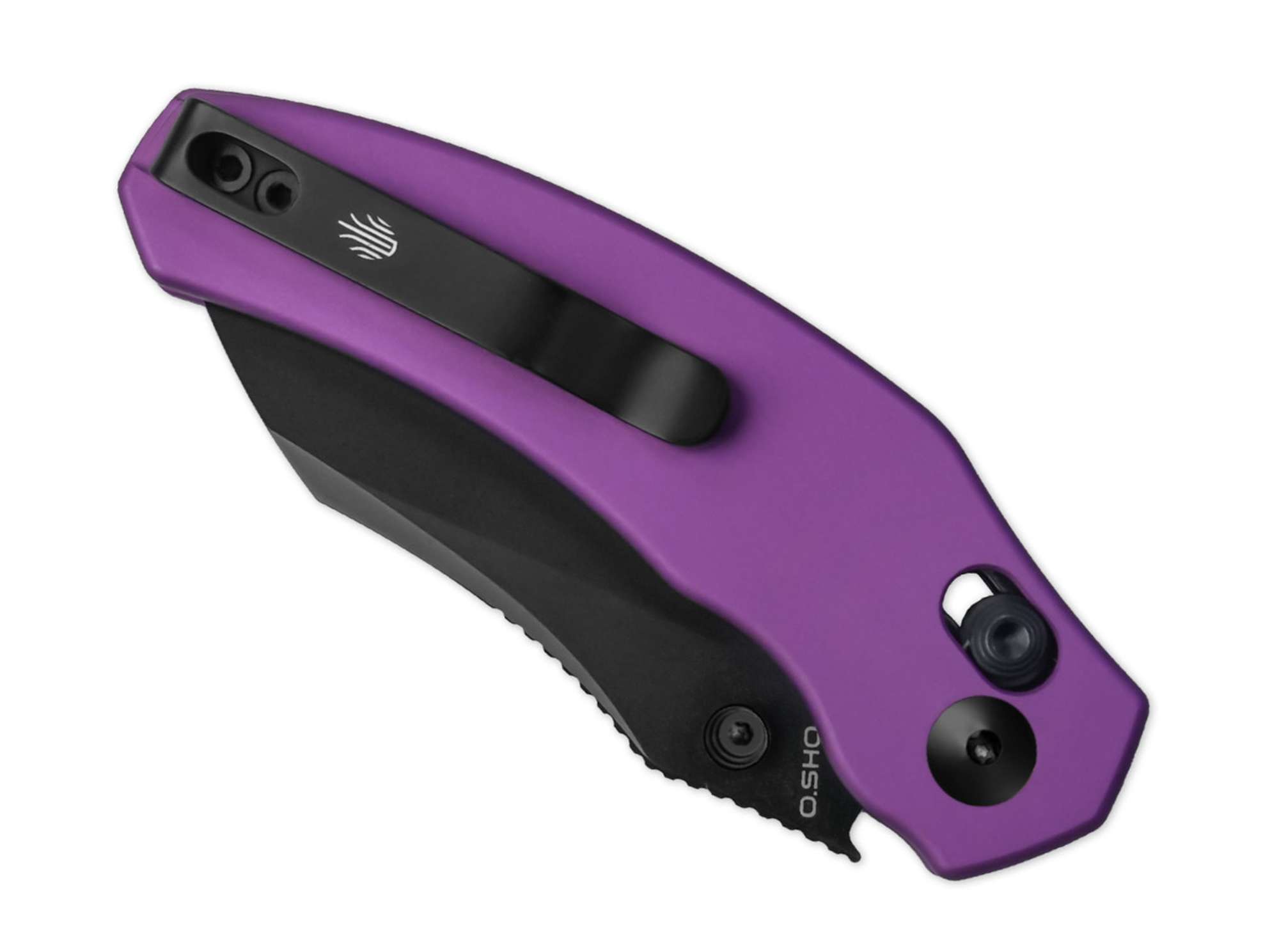 Briceag Mini Bulldog Nitro-V Purple Aluminum Black Blade Kizer- Lamă Nitro-V, Mâner Mov