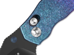 Briceag Mini Bulldog S45VN Blue & Purple Ti Black Blade Kizer- Compact, EDC