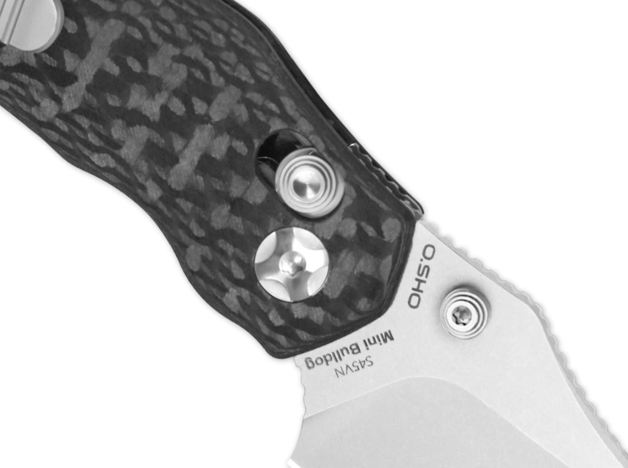 Briceag Mini Bulldog S45VN CF Kizer- Lama Sheepfoot S45VN, Maner Fibra Carbon