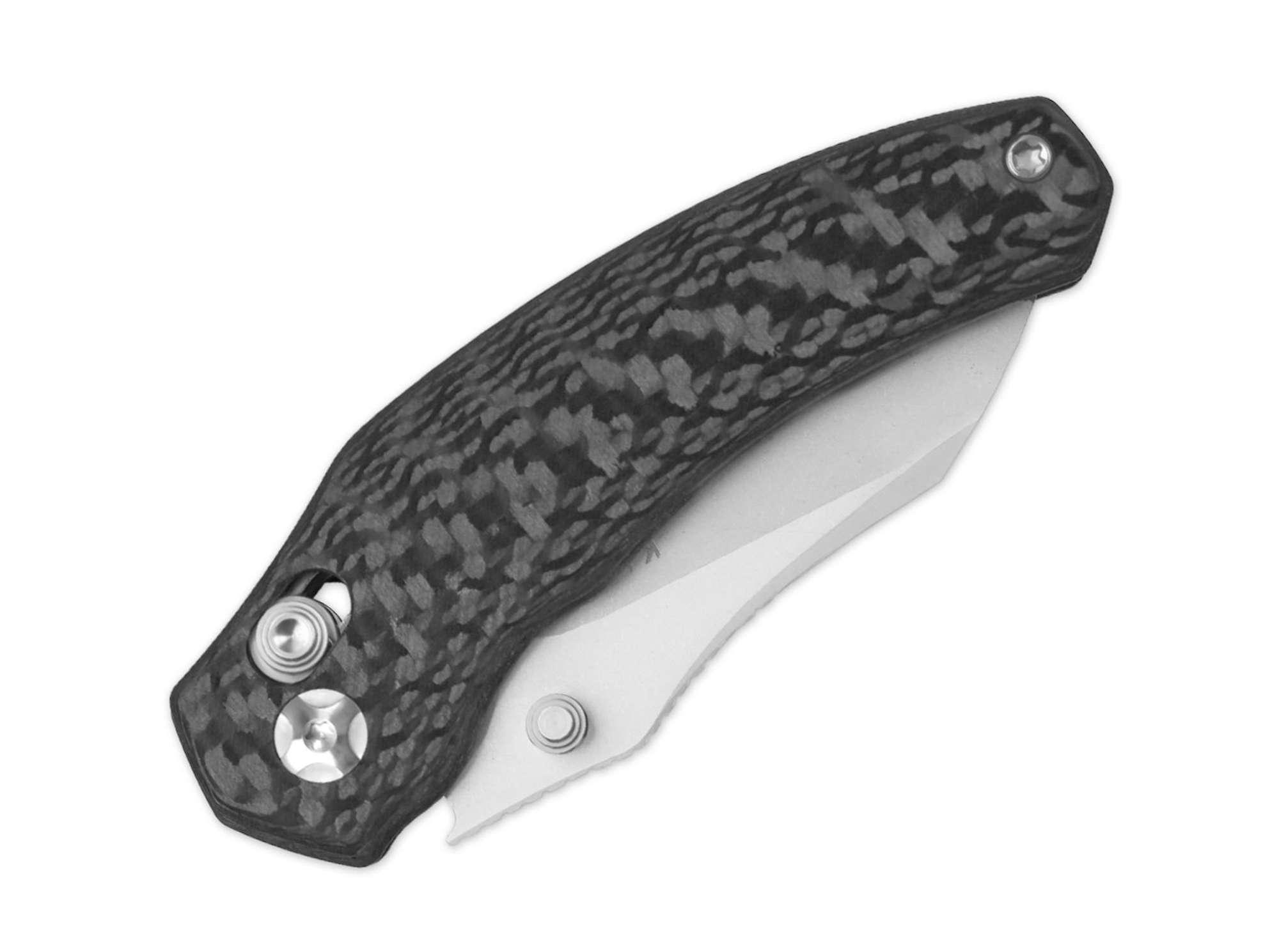Briceag Mini Bulldog S45VN CF Kizer- Lama Sheepfoot S45VN, Maner Fibra Carbon