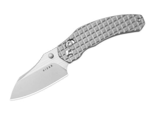 Briceag Mini Bulldog S45VN Grey Ti Kizer- Lama S45VN, Maner Titan