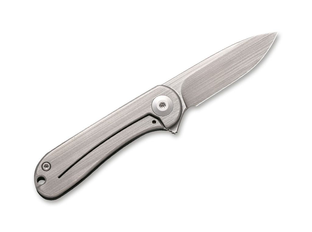 Briceag Mini Elementum Brass CIVIVI- Maner din Alama, Sistem Framelock