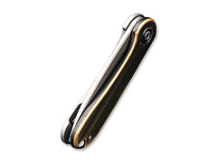 Briceag Mini Elementum Brass CIVIVI- Maner din Alama, Sistem Framelock