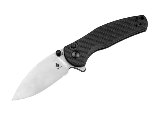 Briceag Mini Grouper CF Kizer- Lamă Nitro-V, Mâner Carbon