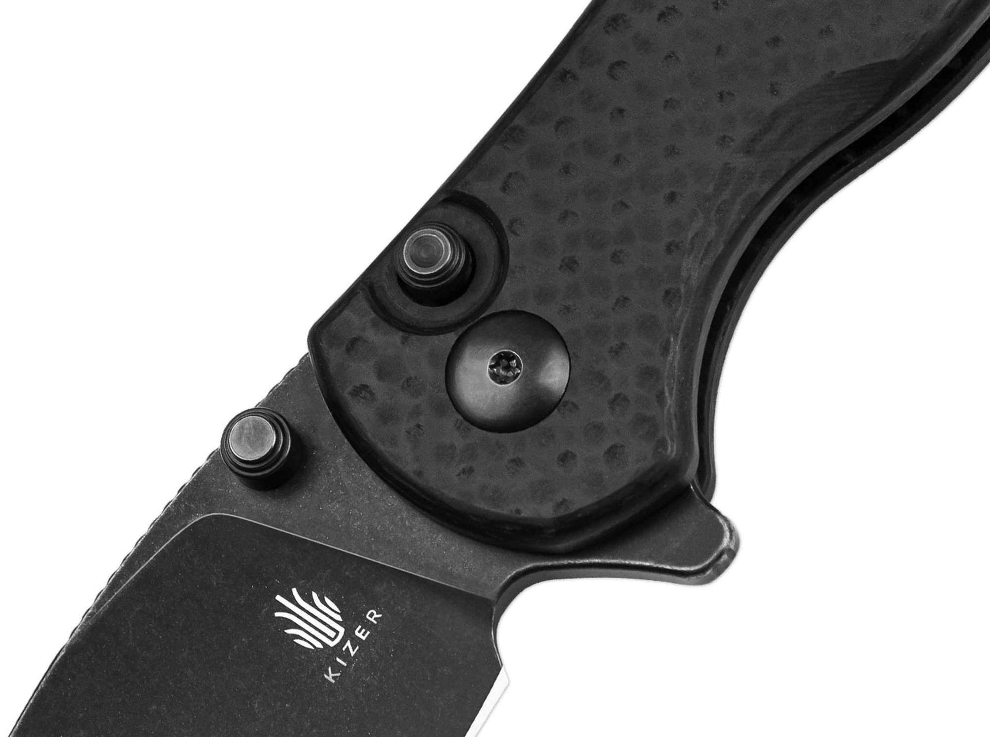 Briceag Mini Grouper G10 Black Kizer- Lama Nitro-V, Mecanism Button Lock