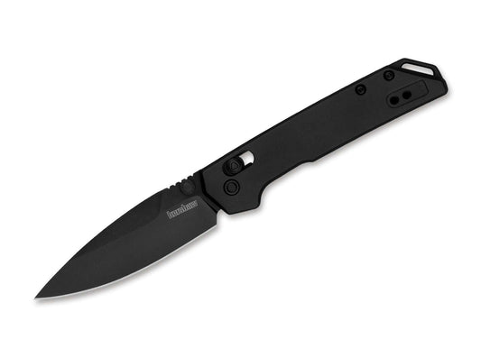 Briceag Mini Iridium Black Kershaw- Design Complet Negru, Sistem DuraLock
