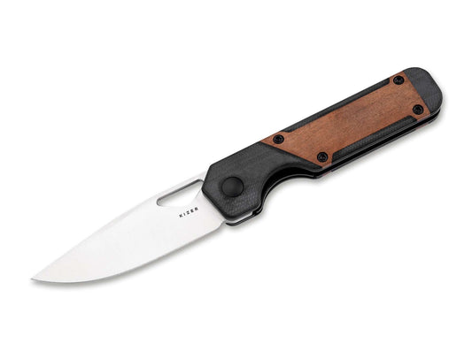 Briceag Mini Militaw G10 Black Mkuruti Kizer- Design Compact, Lama Nitro-V