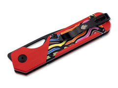 Briceag Mini Militaw G10 Red Party Streamers Kizer- Maner G10 Rosu, Compact