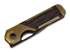 Briceag Mini Militaw PEI Damascus G10 Kizer- Deschidere cu Degetul, Blocare Linerlock