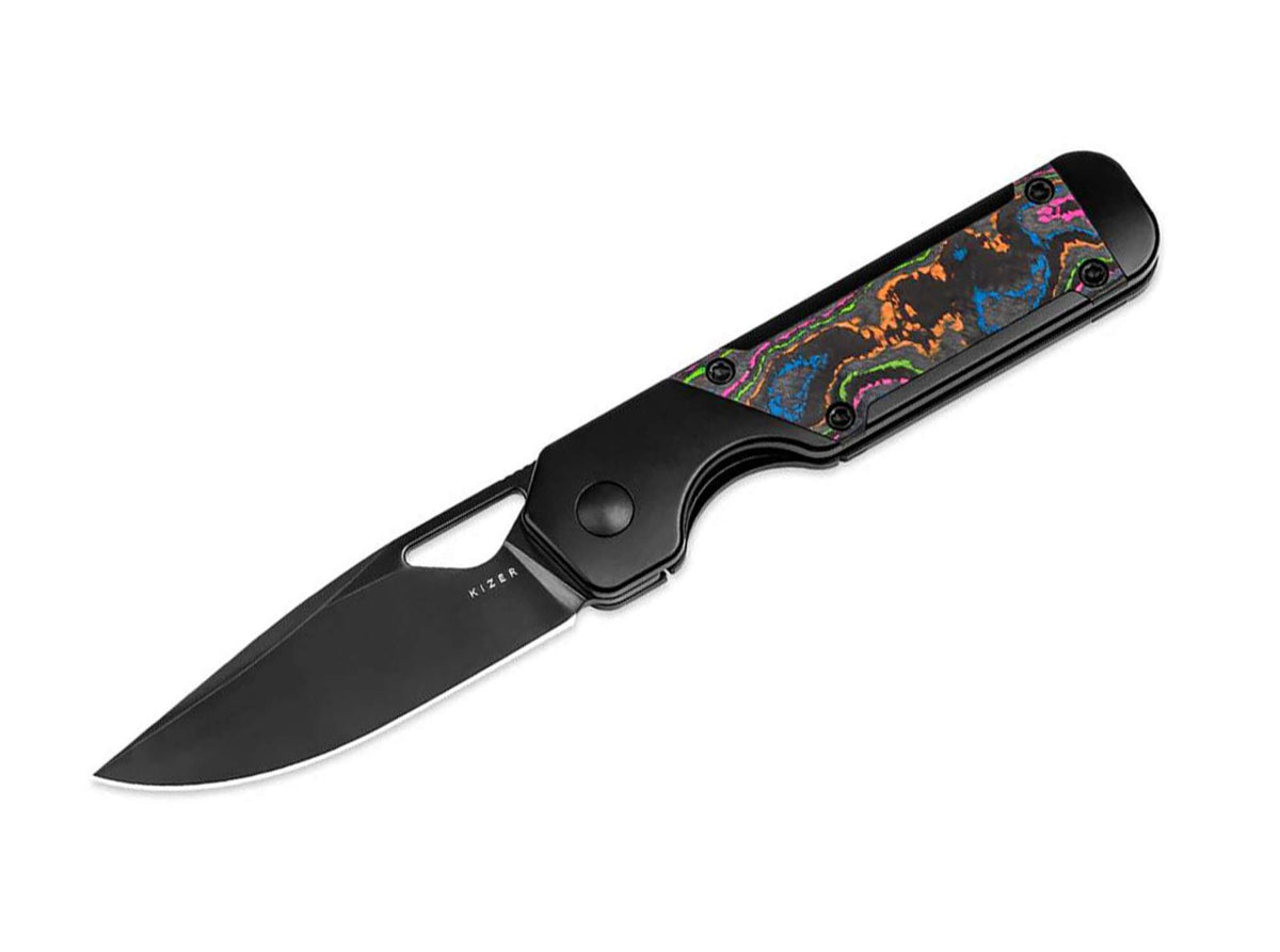 Briceag Mini Militaw Titanium CF 80's Kizer- Maner Titan, Lama M390