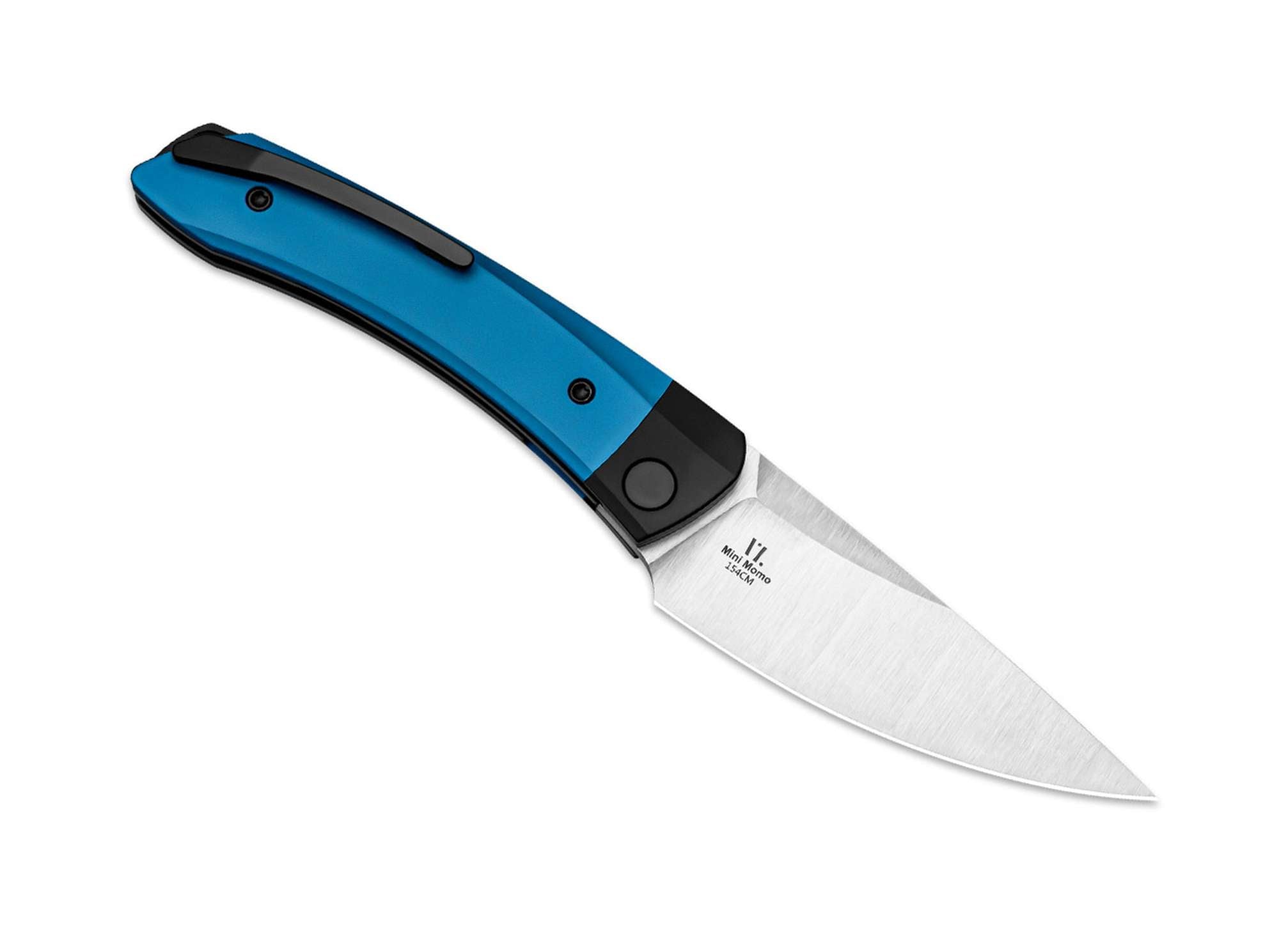 Briceag Mini Momo 154CM Aluminum Black & Blue Kizer- Compact, Lama 154CM