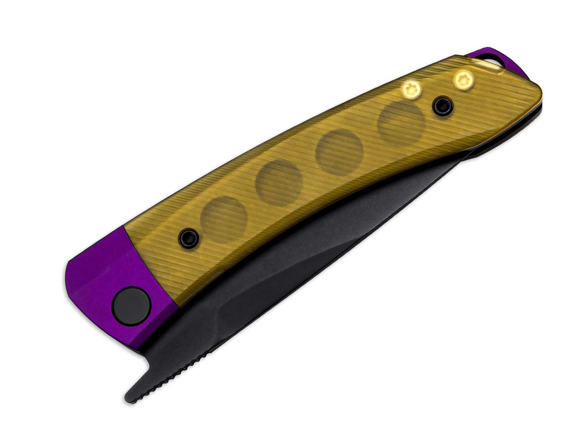 Briceag Mini Momo Nitro-V Purple Aluminum & PEI Kizer- Maner Aluminiu Mov, Lama Nitro-V