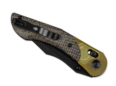 Briceag Mini Mystic 154CM PEI & Burlap Micarta Kizer- Lama 154CM, Maner Micarta