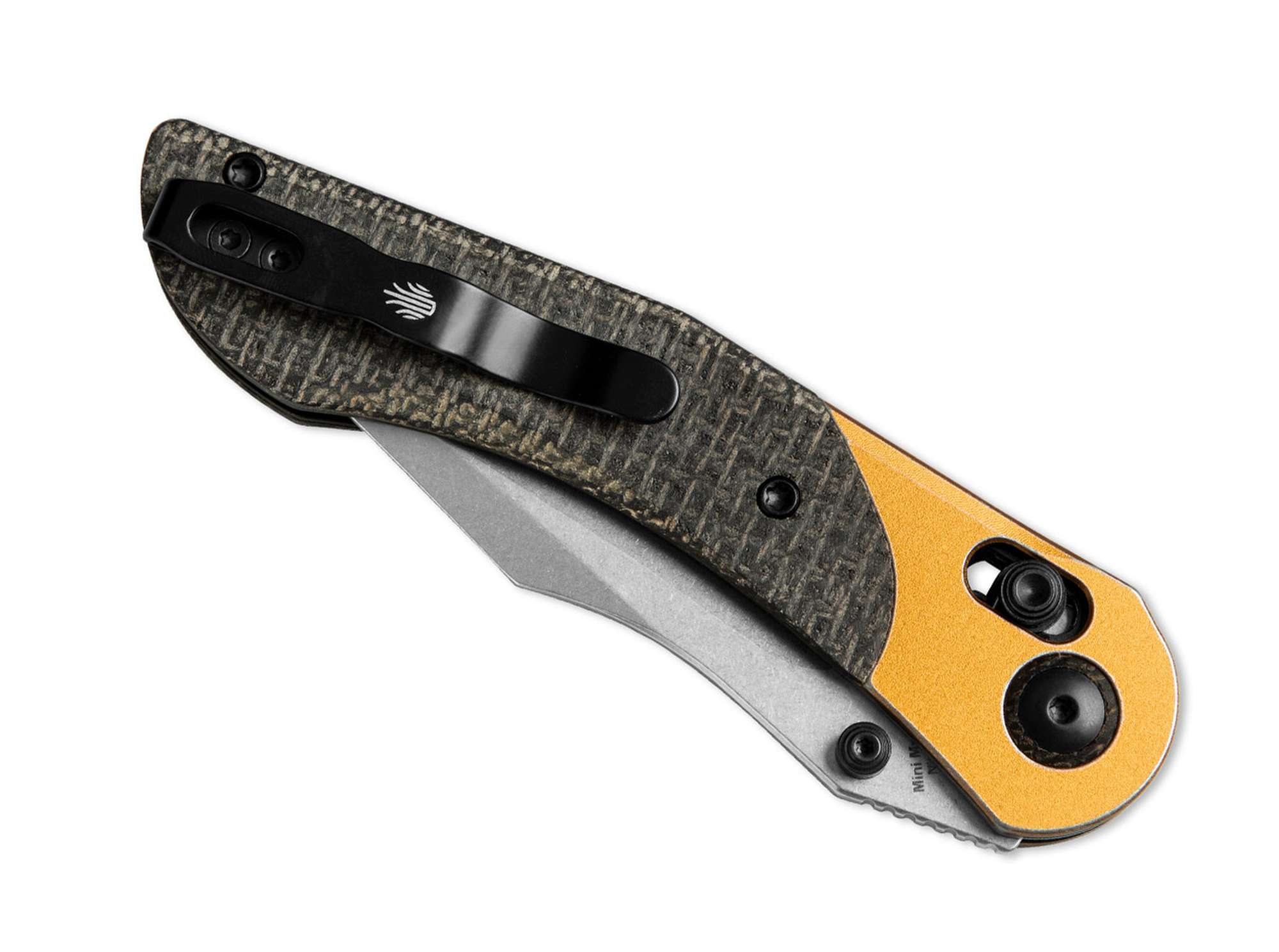 Briceag Mini Mystic Kizer- Nitro-V, Maner Aluminiu/Micarta