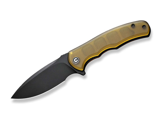 Briceag Mini Praxis Ultem Amber & Black CIVIVI- Lama D2, Maner Ergonomic Ultem