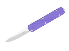 Briceag Mini Purple Mamba Gen II Drop Not Serrated CobraTec- OTF Automat, Maner Aluminiu Violet