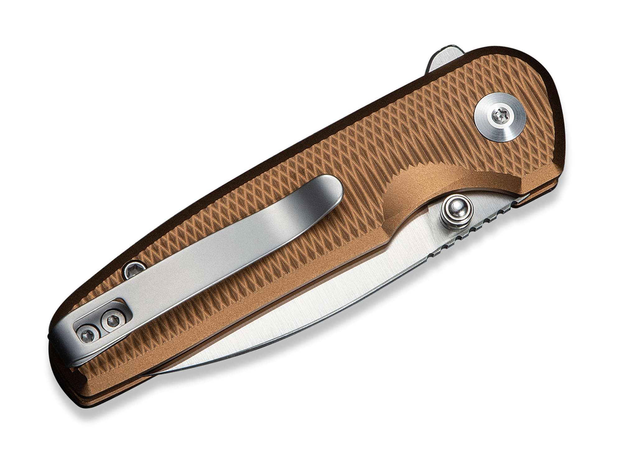 Briceag Mini Shakan Nitro-V Coyote Brown Aluminum CIVIVI- Lama Nitro-V, Maner Aluminiu