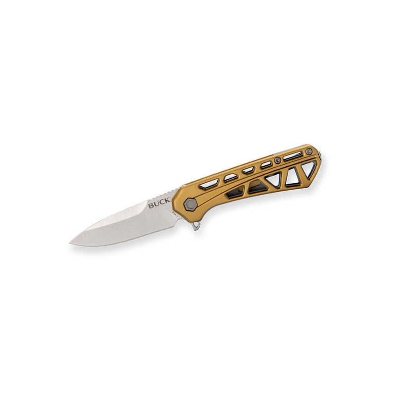Briceag MINI TRACE Bronz Buck - Oțel 7Cr17, Design Compact