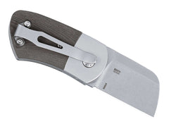 Briceag Minnow Automatic Micarta Green CRKT- Deschidere Automată, Otel MagnaCut