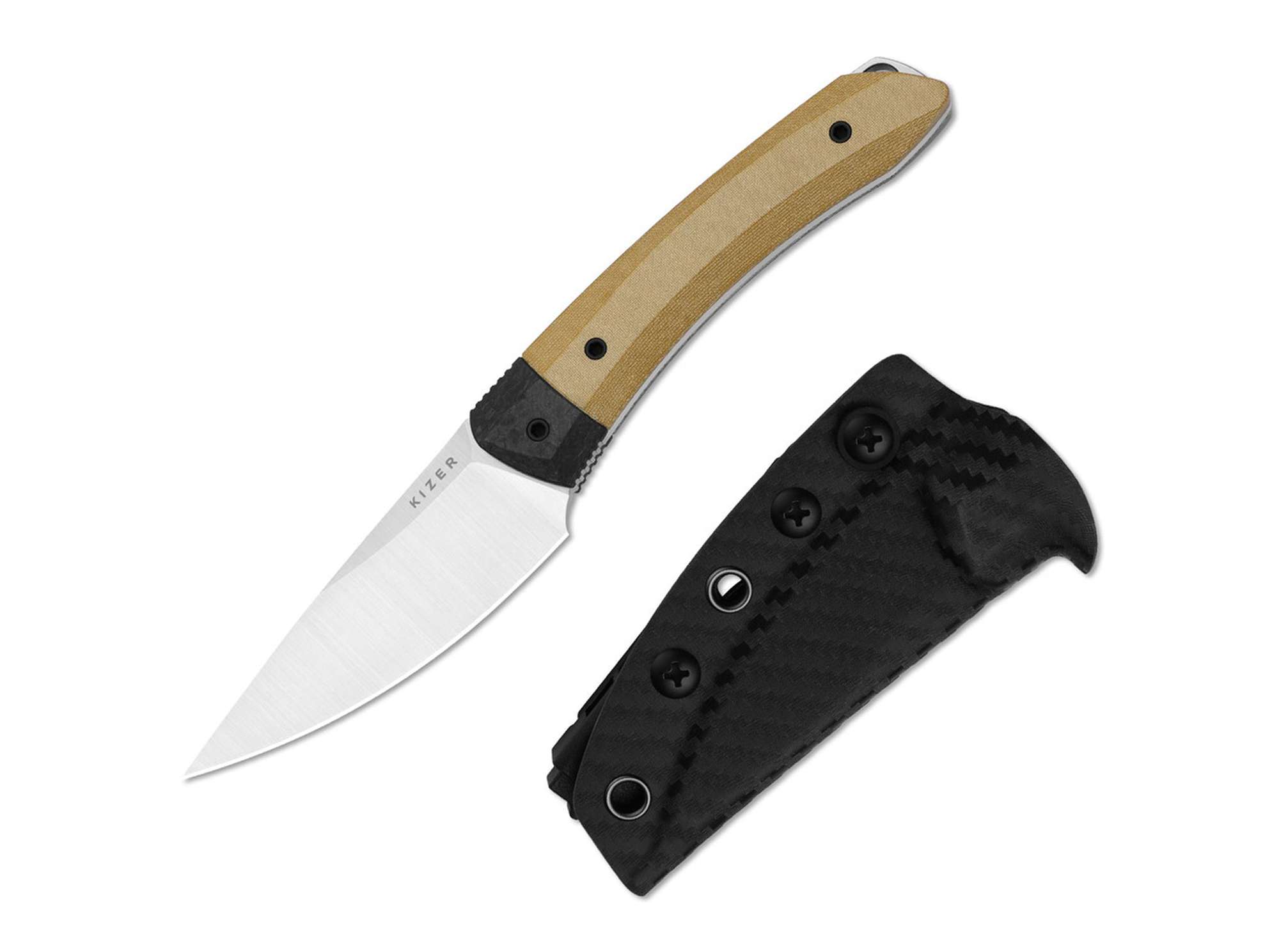 Briceag Momo Fix 3 Kizer- Lama S35VN, Maner Micarta CF