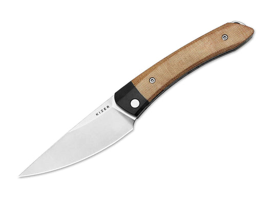 Briceag Momo Nitro-V Black G10 Micarta Natural Kizer- Maner G10 Micarta, Lama 154CM