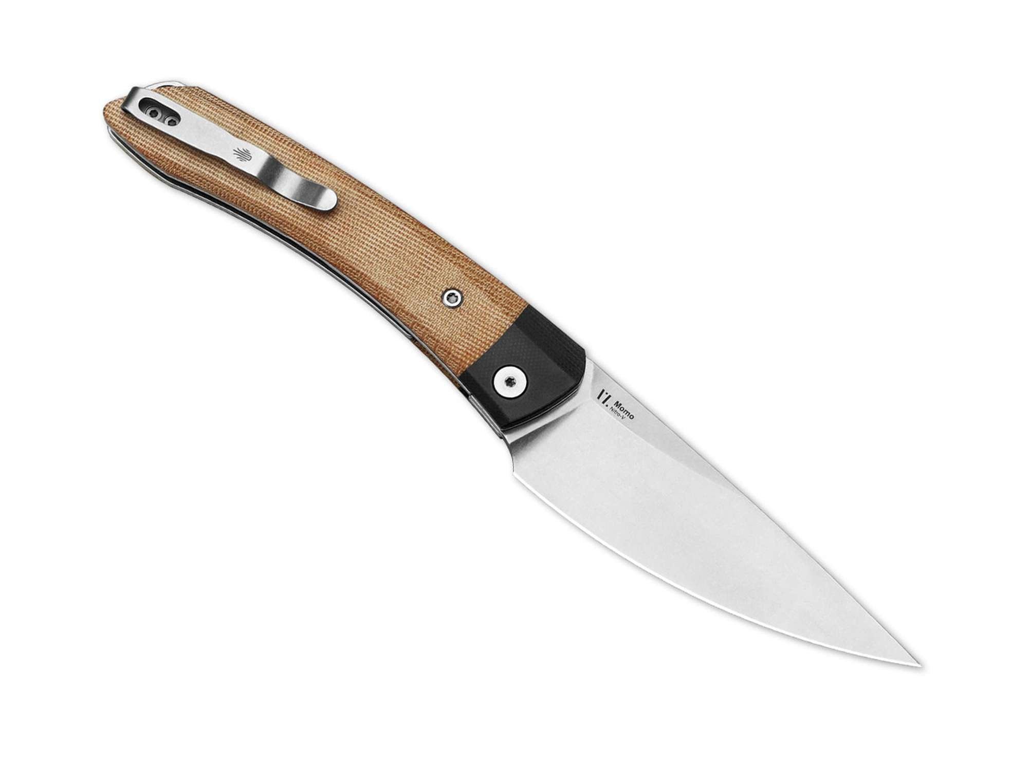 Briceag Momo Nitro-V Black G10 Micarta Natural Kizer- Maner G10 Micarta, Lama 154CM