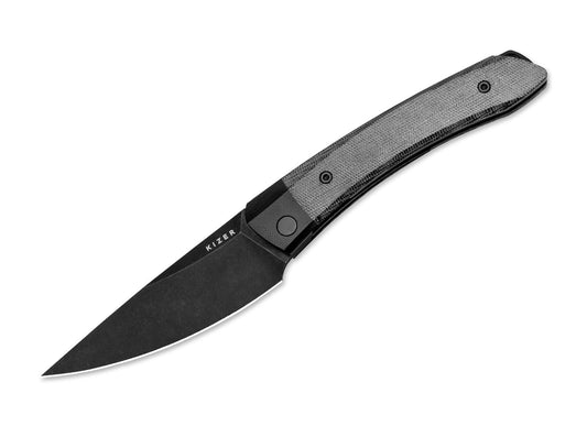Briceag Momo Nitro-V G10 & Micarta All Black Kizer- Maner G10, Linerlock