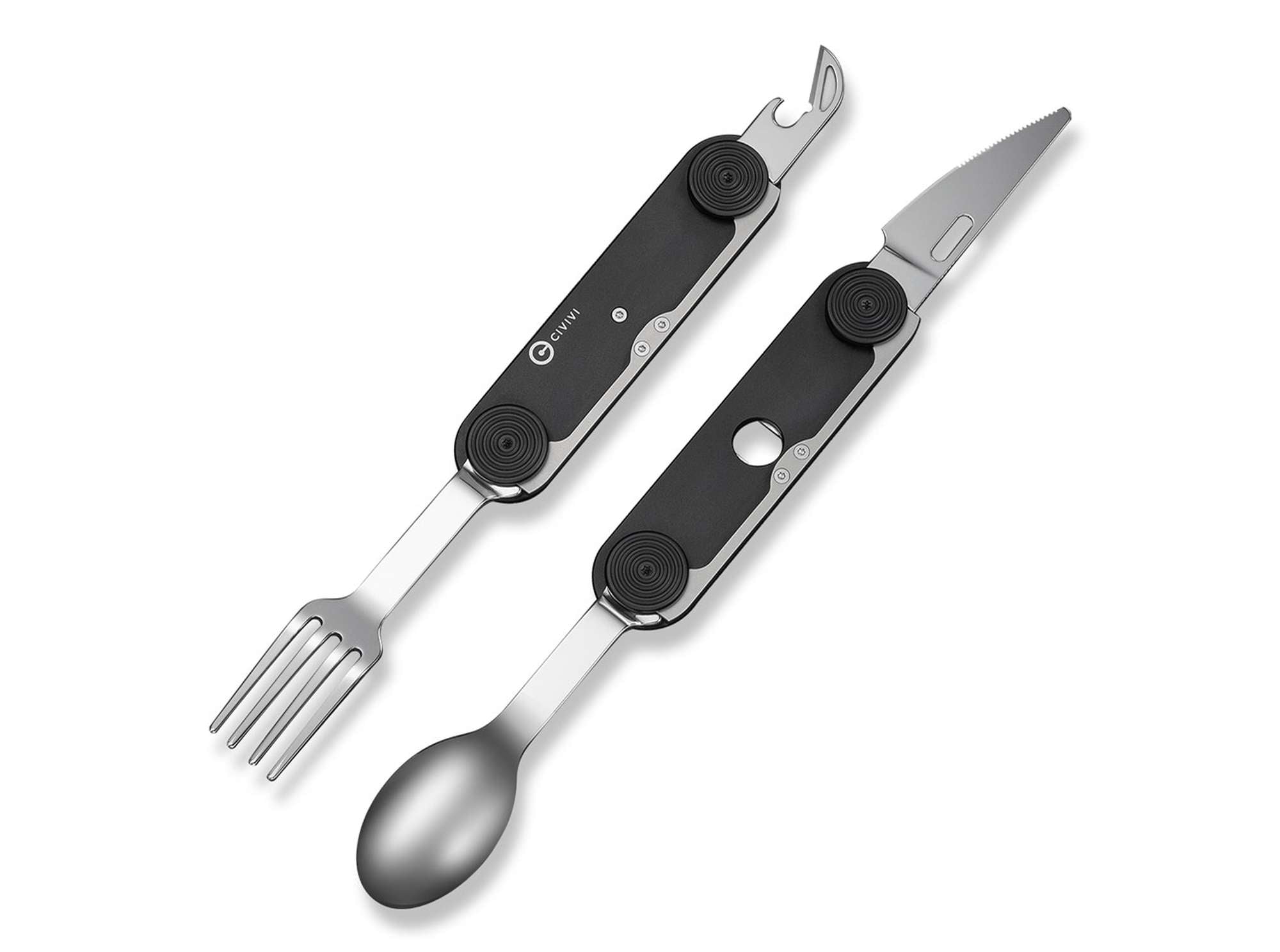 Briceag Multi-Tool Partake Black Aluminum CIVIVI- 4-in-1, Maner Aluminiu Negru