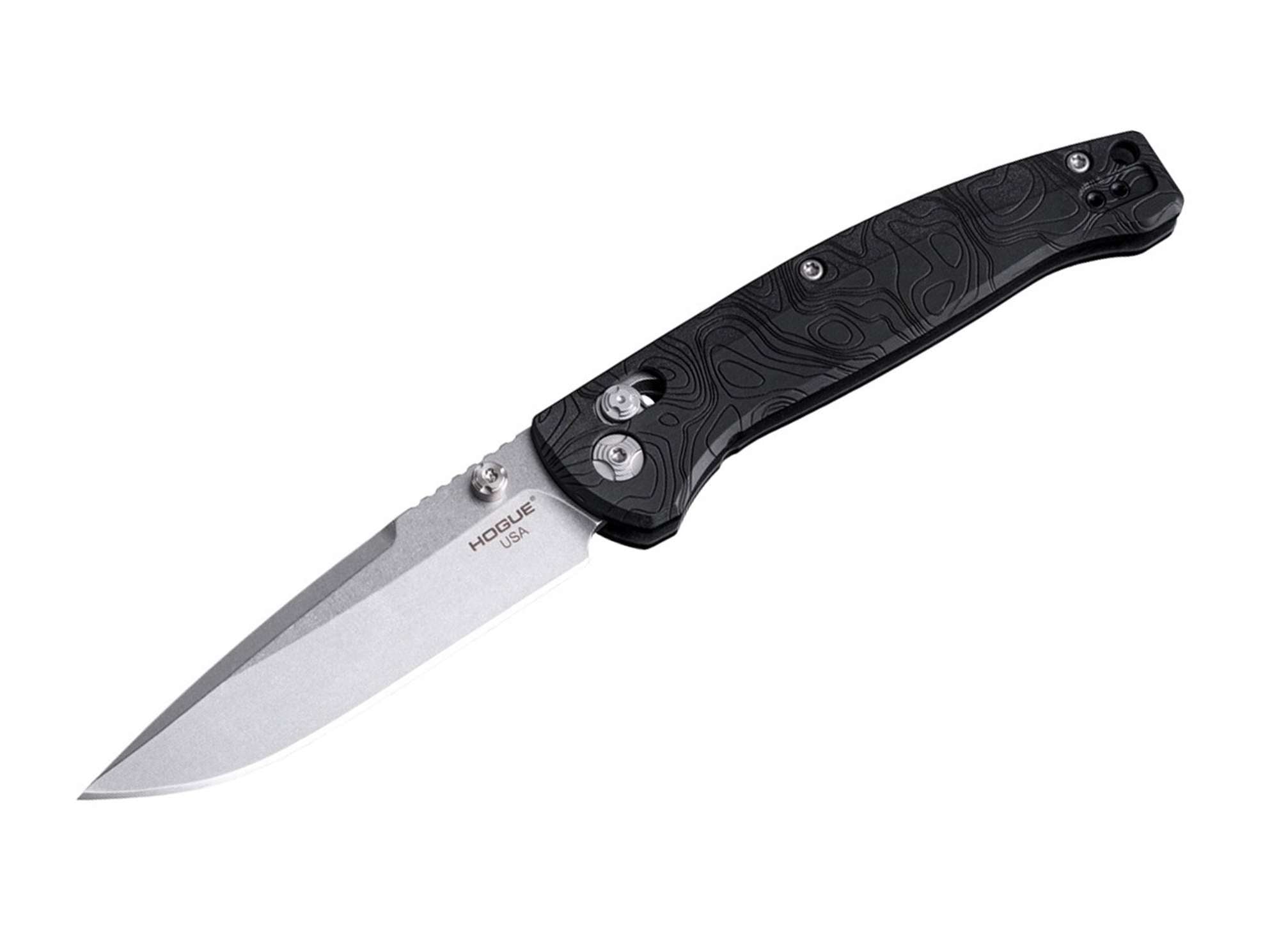 Briceag Mysto 3.4 Metal Black Diamond Richlite Hogue- Lama MagnaCut, Maner Richlite