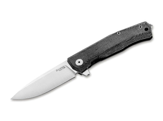 Briceag Myto Micarta Black LionSteel- Lama M390, Maner Micarta Negru