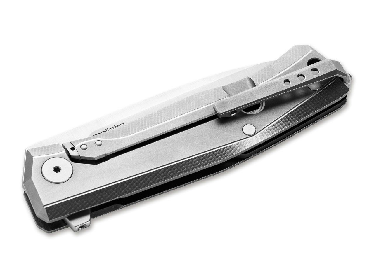 Briceag Myto Micarta Black LionSteel- Lama M390, Maner Micarta Negru
