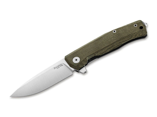Briceag Myto Micarta Green LionSteel- Lama M390, Constructie Titan
