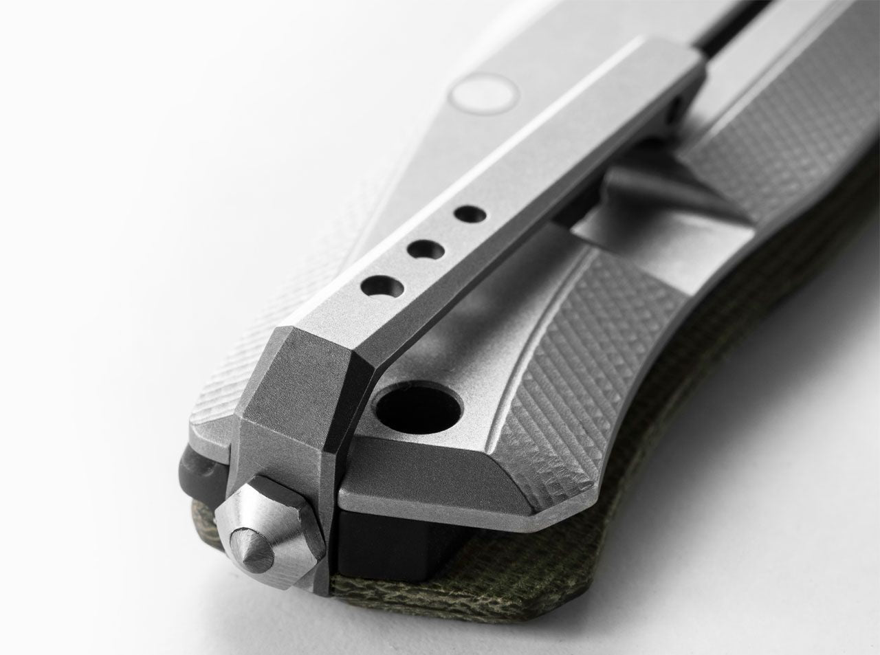 Briceag Myto Micarta Green LionSteel- Lama M390, Constructie Titan