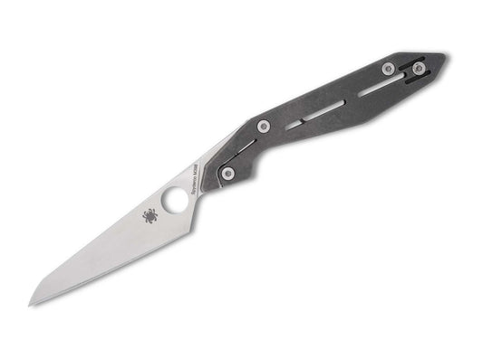 Briceag NAND Ti PlainEdge Spyderco- Mâner Titan, Lamă M398