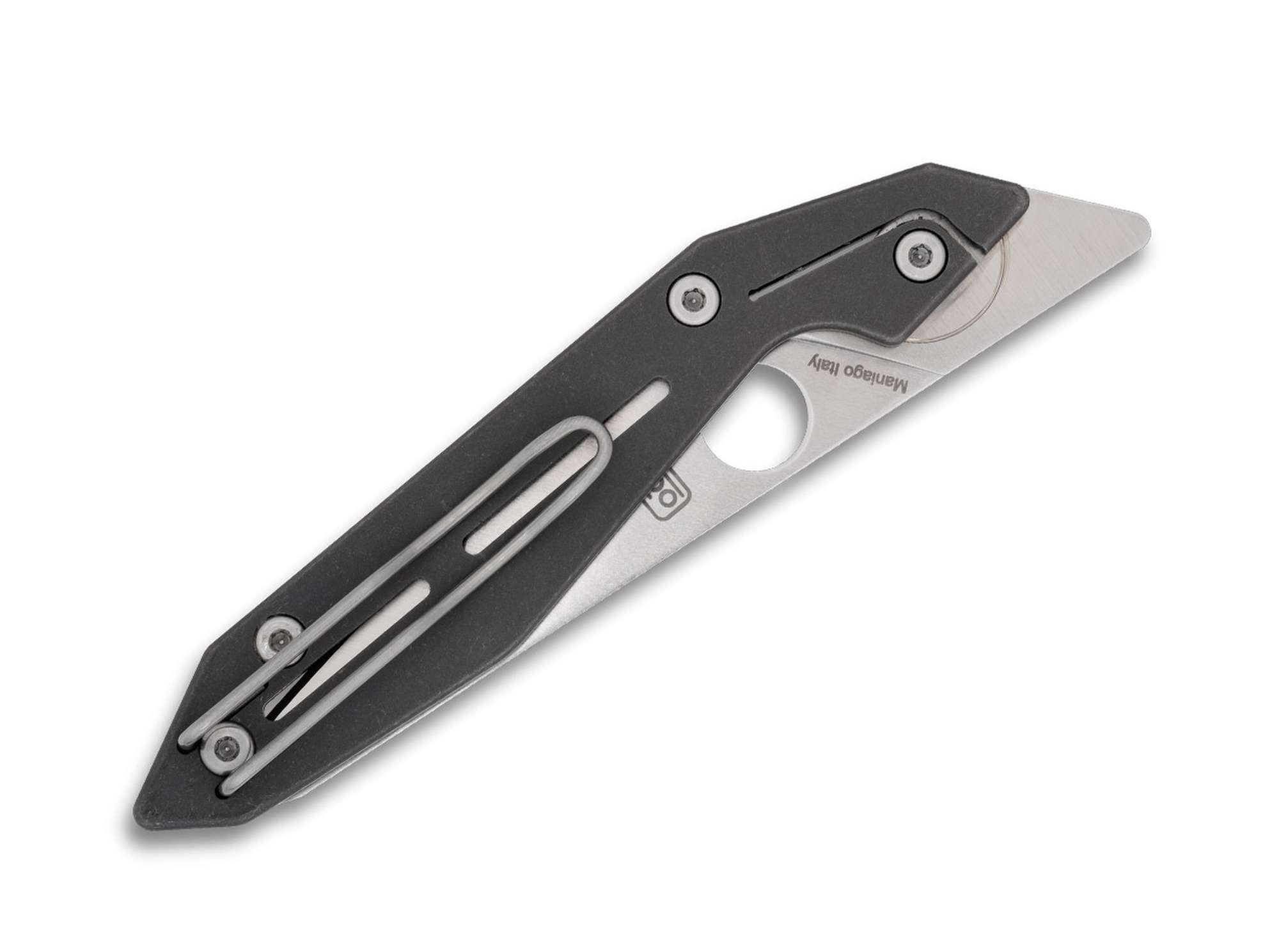 Briceag NAND Ti PlainEdge Spyderco- Mâner Titan, Lamă M398