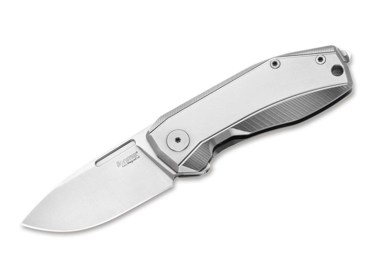 Briceag Nano Titanium Grey LionSteel- Maner Titan, Lama MagnaCut