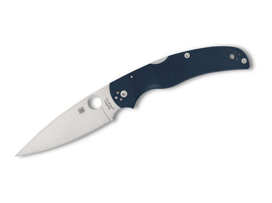 Briceag Native Chief Blue G10 CPM-SPY27 PlainEdge Spyderco- Robust, EDC