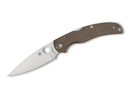 Briceag Native Chief Brown Canvas Micarta CPM CRU-WEAR Spyderco- Robust, EDC