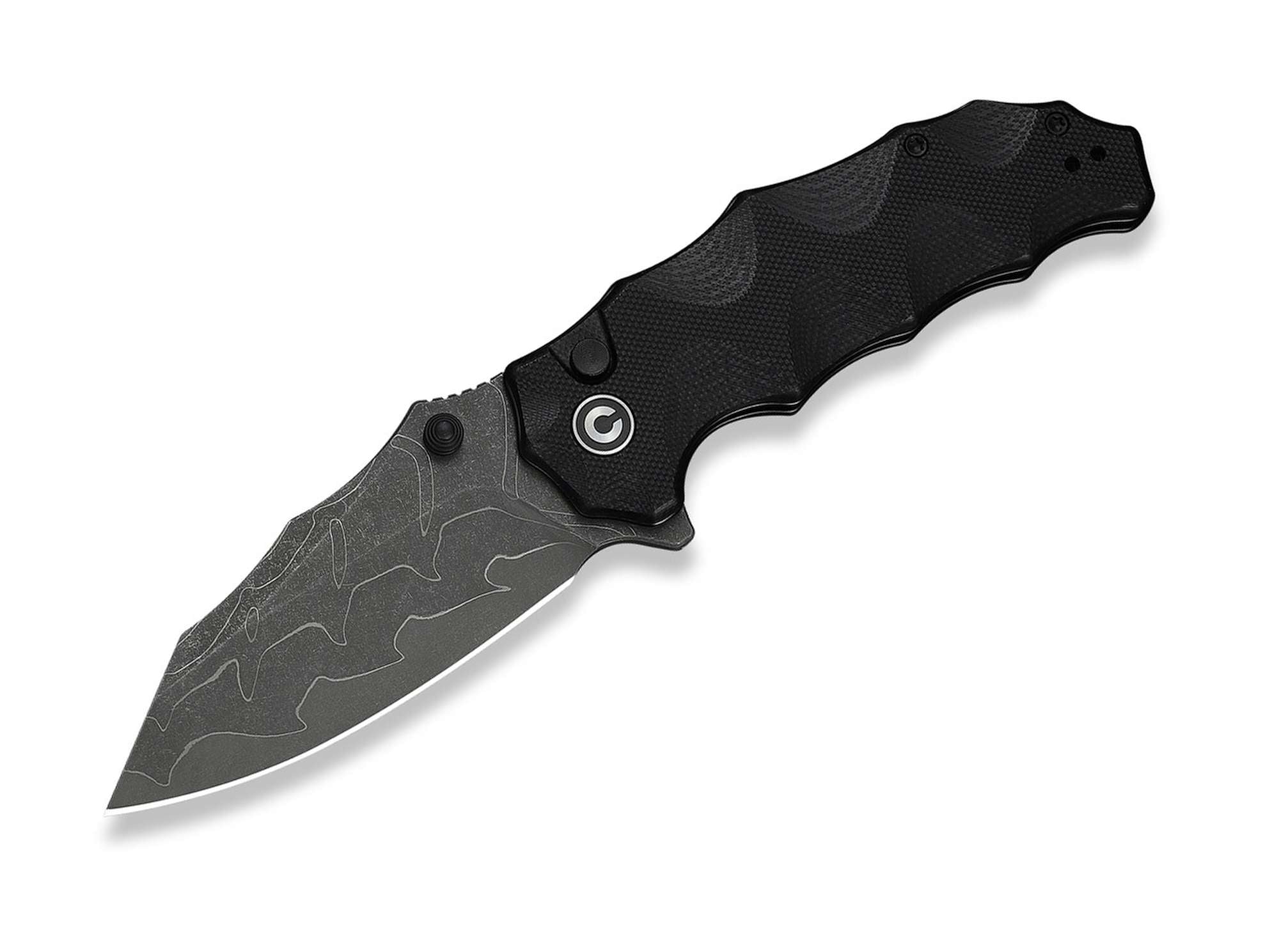 Briceag Natterjack Damascus Black G10 CIVIVI- Lama Damasc, Utilizare EDC