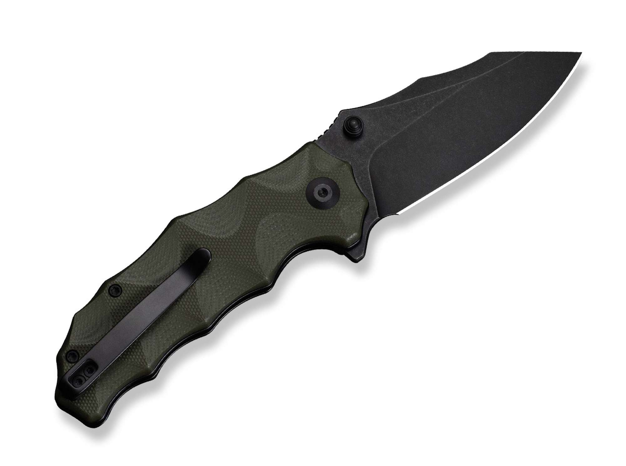 Briceag Natterjack OD Green G10 Black Stonewashed CIVIVI- Button Lock, Utilizare EDC