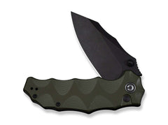 Briceag Natterjack OD Green G10 Black Stonewashed CIVIVI- Button Lock, Utilizare EDC