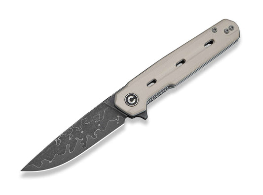 Briceag Navo Damascus Ivory G10 CIVIVI- Lama Damasc, Maner G10