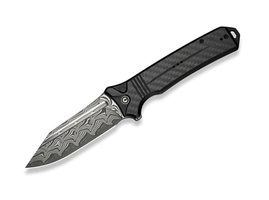 Briceag Neurohaptic Damascus CF G10 Black CIVIVI- Lama Damasc, Button Lock