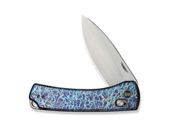 Briceag Nightblade 20CV Flamed Titanium Blue WE Knife- Maner Titan Albastru, Lama 20CV