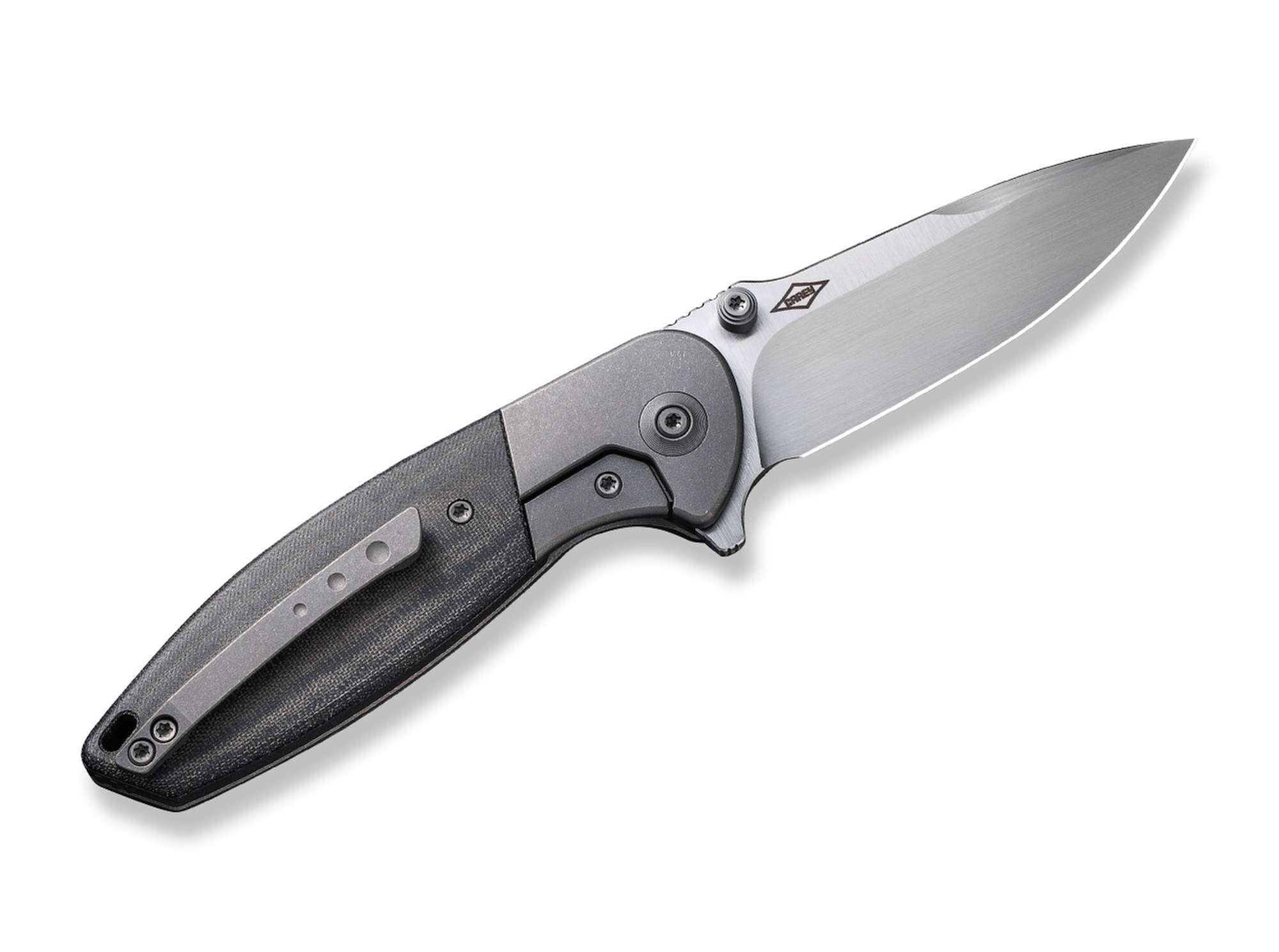 Briceag Nitro Mini Grey Titanium Micarta Black WE Knife- Lama CPM-20CV, EDC