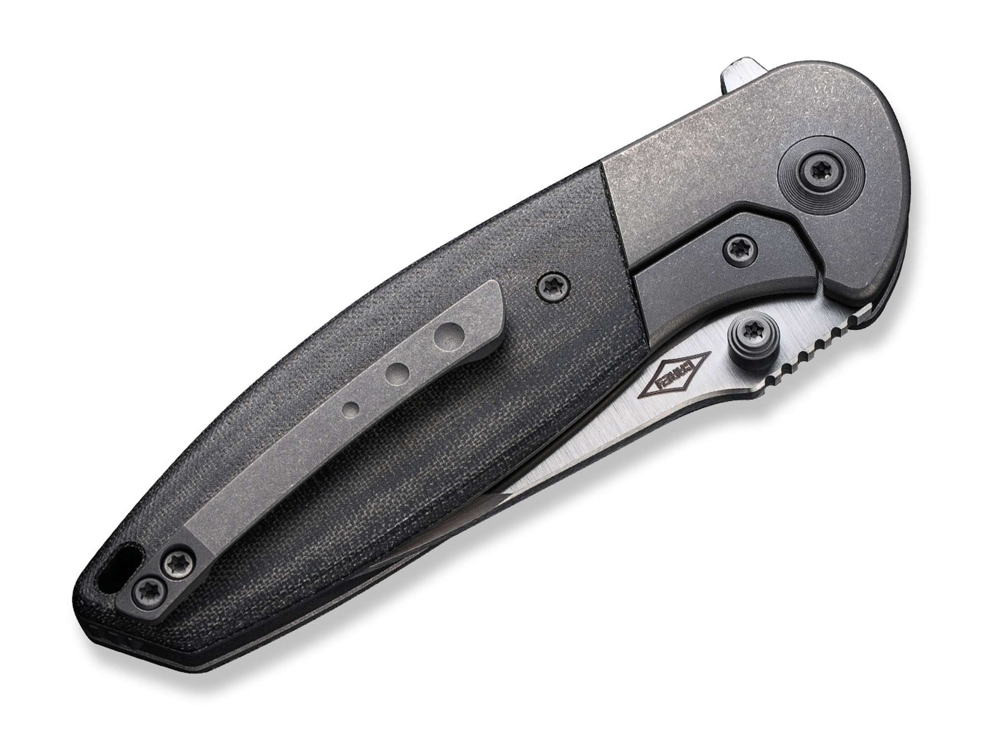 Briceag Nitro Mini Grey Titanium Micarta Black WE Knife- Lama CPM-20CV, EDC