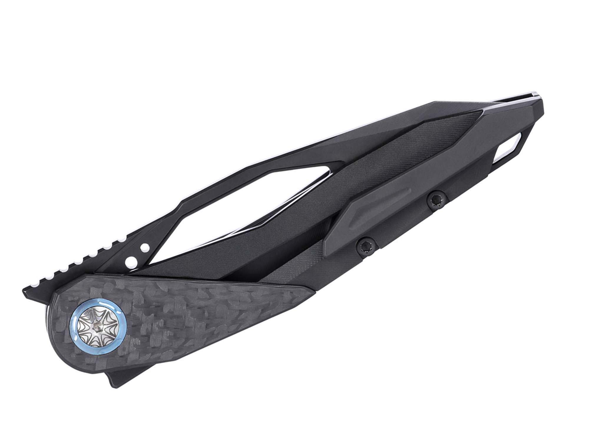 Briceag Nucleus MagnaCut Titanium CF All Black CRKT- Lama MagnaCut, Mâner Titan