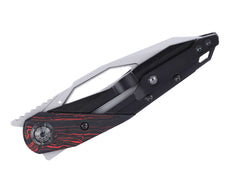 Briceag Nucleus Steel & G10 Red & Black CRKT- Lama, Maner G10 Rosu & Negru