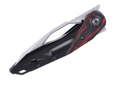 Briceag Nucleus Steel & G10 Red & Black CRKT- Lama, Maner G10 Rosu & Negru