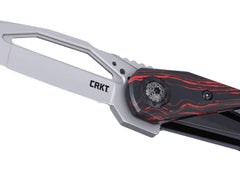 Briceag Nucleus Steel & G10 Red & Black CRKT- Lama, Maner G10 Rosu & Negru